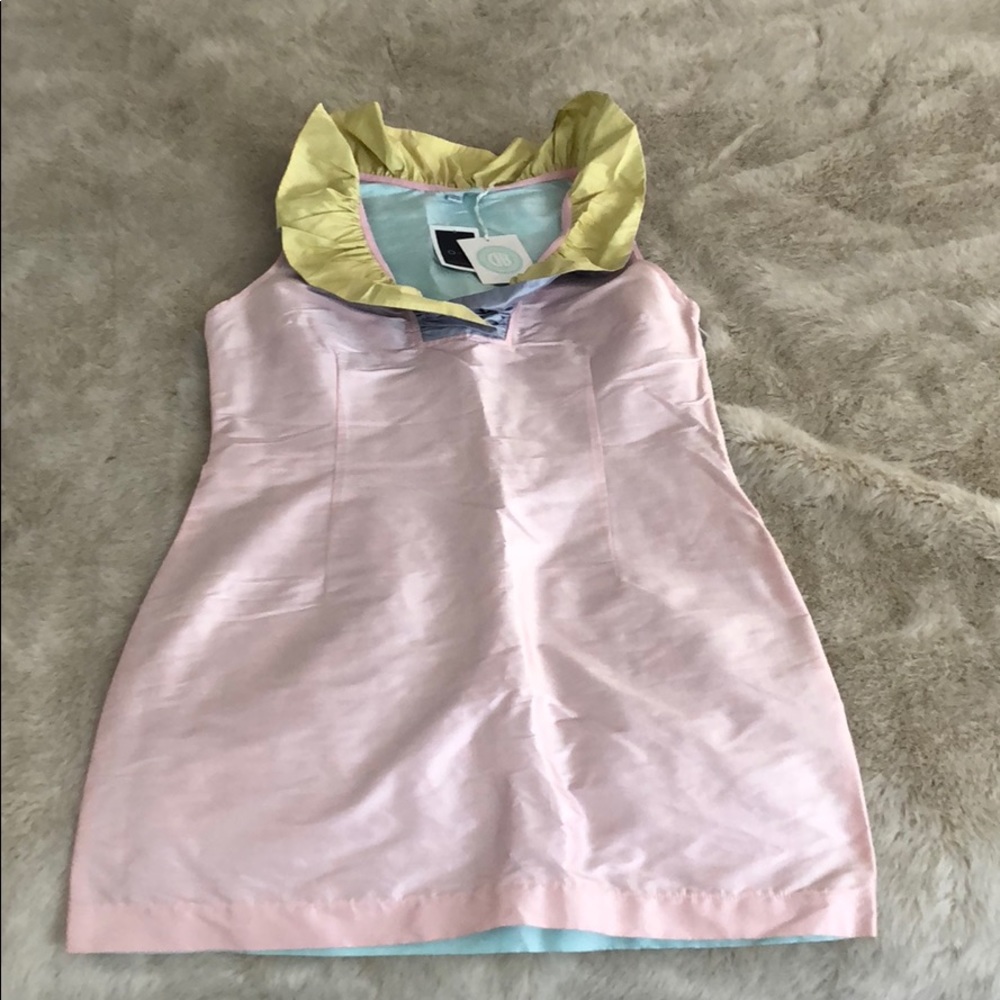 Devon Baer Charleston Silk Ruffle derby Dress